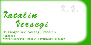 katalin versegi business card